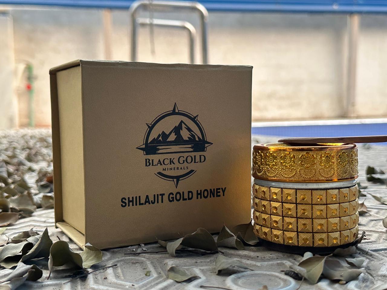Honey Gold Shilajit with 24K gold is a luxurious blend that combines the powerful benefits of pure Shilajit, natural honey, and 24K gold